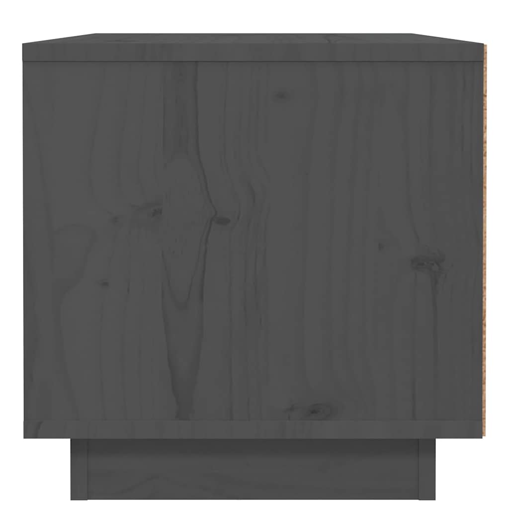 vidaXL Szafki nocne, 2 szt., szare, 40x34x35 cm, lite drewno sosnowe
