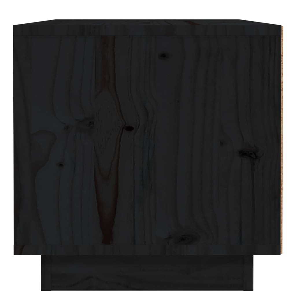 vidaXL Szafki nocne, 2 szt., czarne, 40x34x35 cm, lite drewno sosnowe