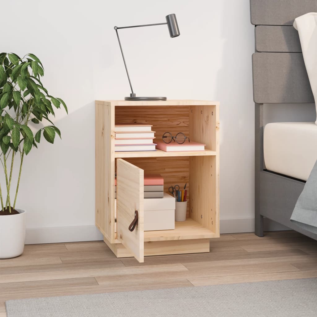 vidaXL Szafka nocna, 40x34x55 cm, lite drewno sosnowe