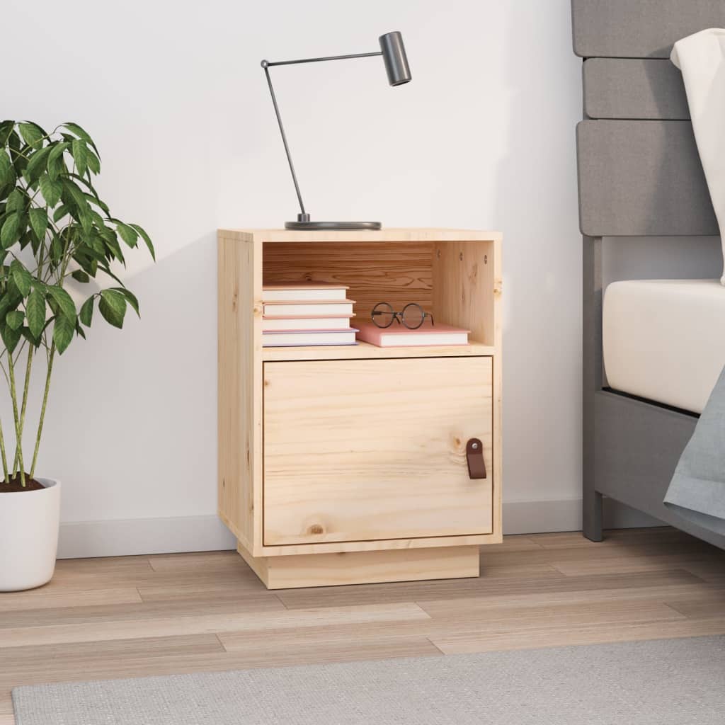 vidaXL Szafka nocna, 40x34x55 cm, lite drewno sosnowe