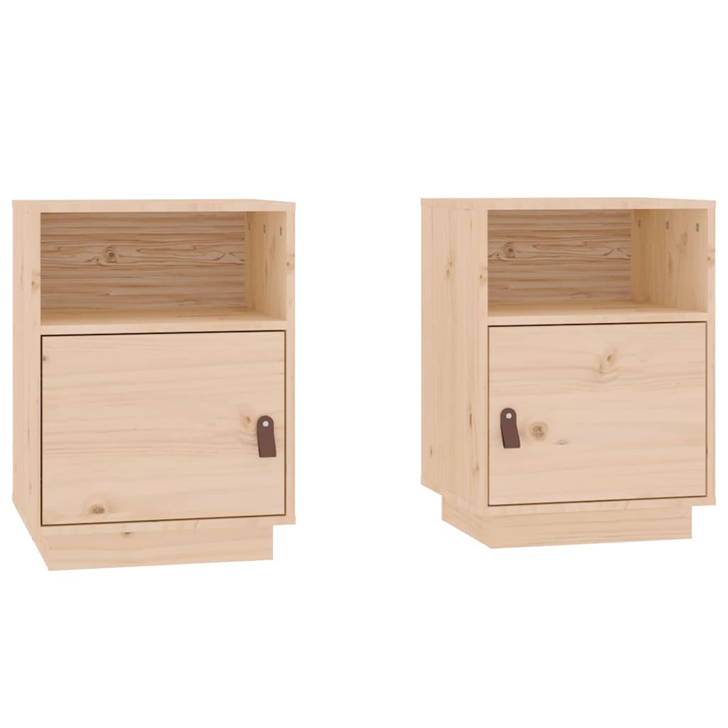 vidaXL Szafki nocne, 2 szt., 40x34x55 cm, lite drewno sosnowe