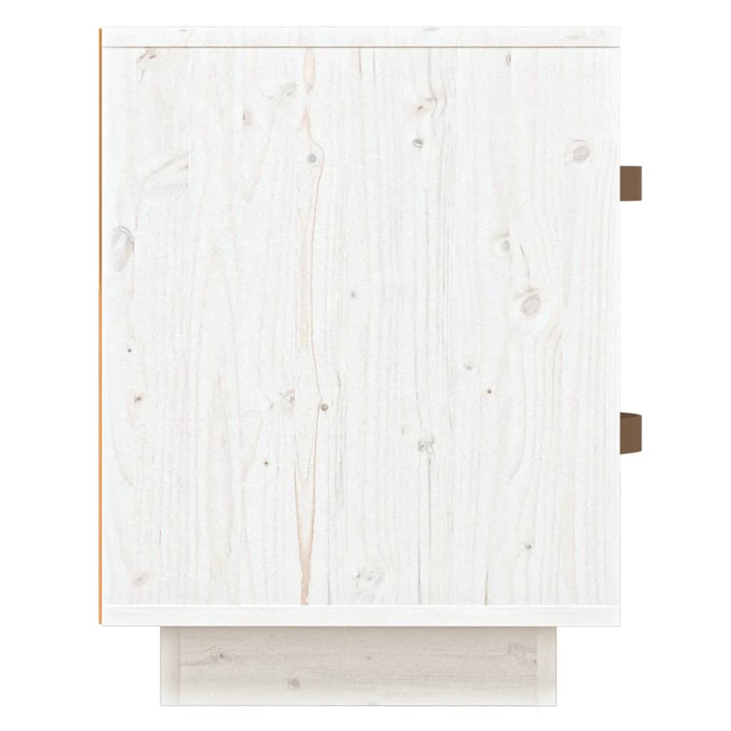  vidaXL Szafka nocna, biała, 40x34x45 cm, lite drewno sosnowe