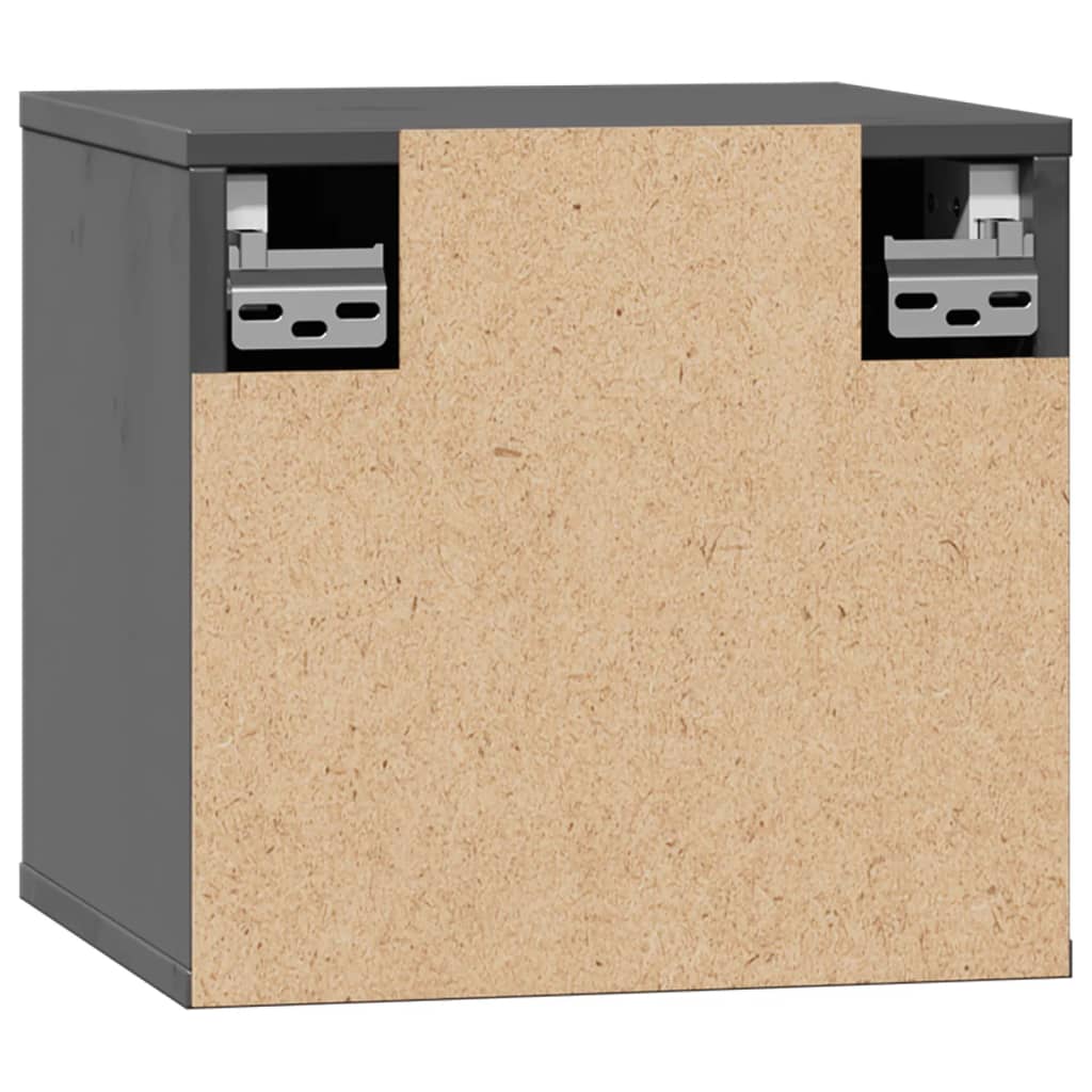 vidaXL Szafka ścienna, szara, 31,5x30x30 cm, lite drewno sosnowe