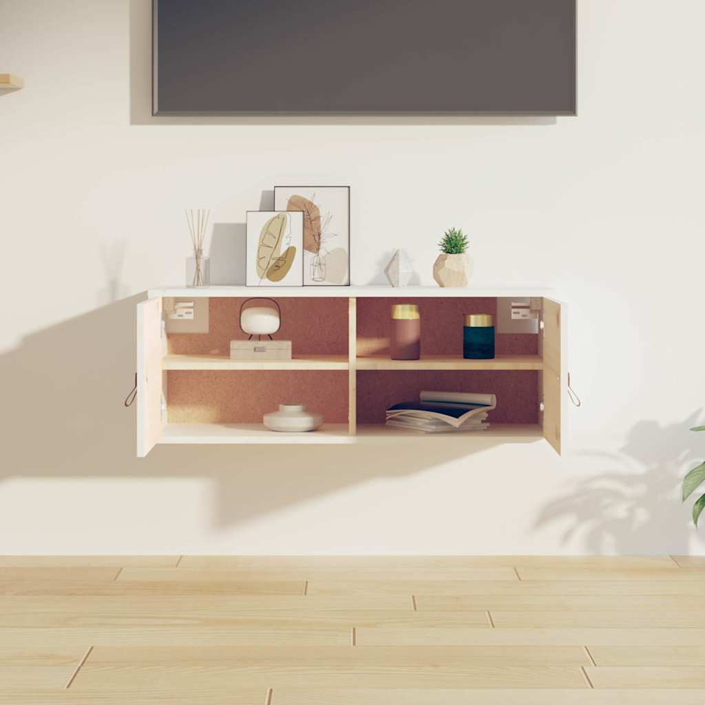 vidaXL Szafka ścienna, biała, 80x30x30 cm, lite drewno sosnowe