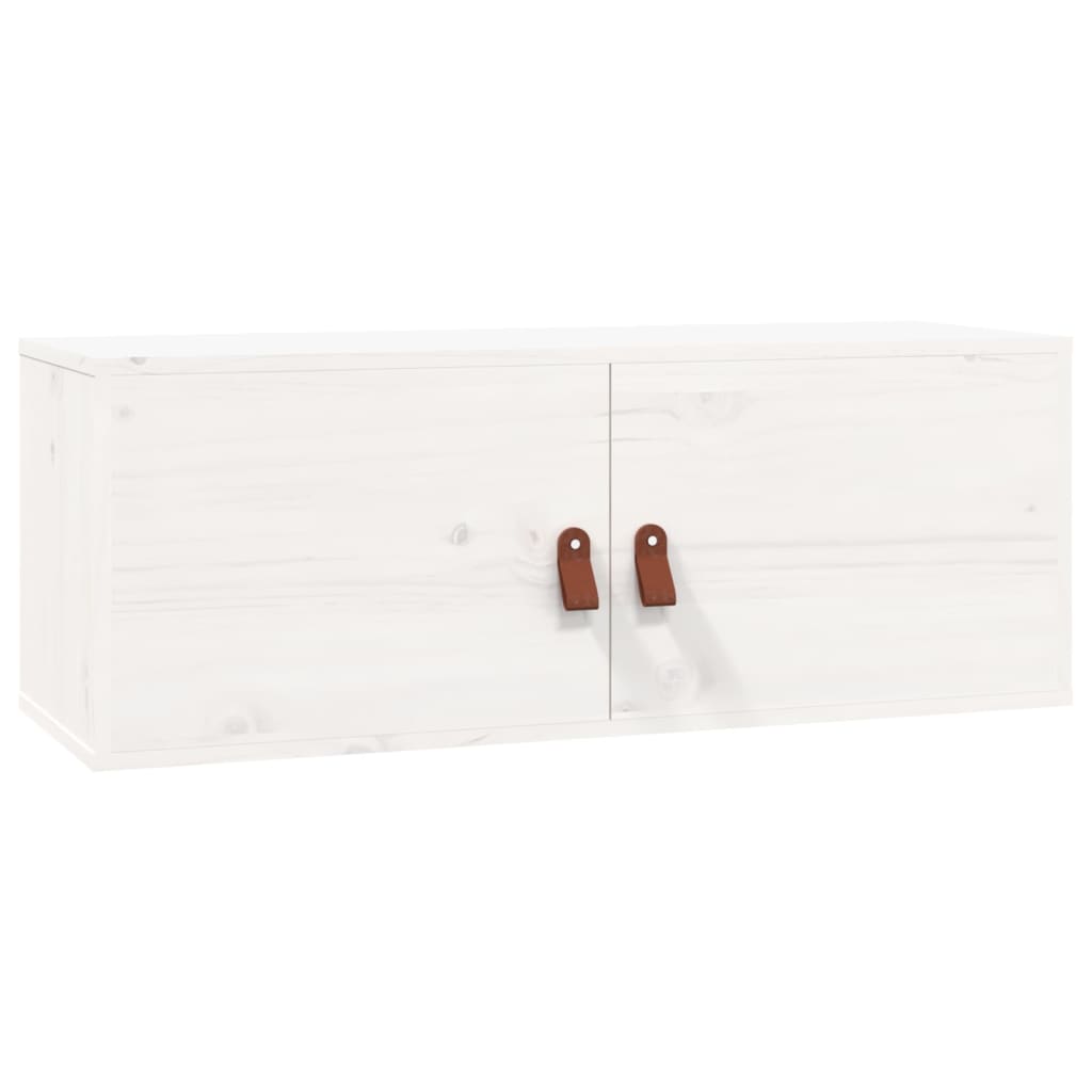 vidaXL Szafki ścienne, 2 szt., białe, 80x30x30 cm, lite drewno sosnowe