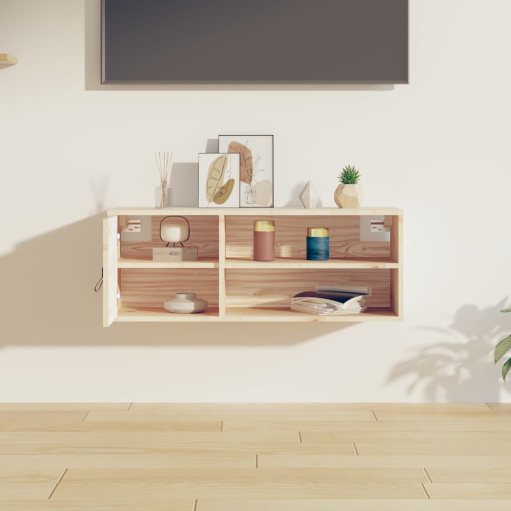vidaXL Szafka ścienna, 80x30x30 cm, lite drewno sosnowe