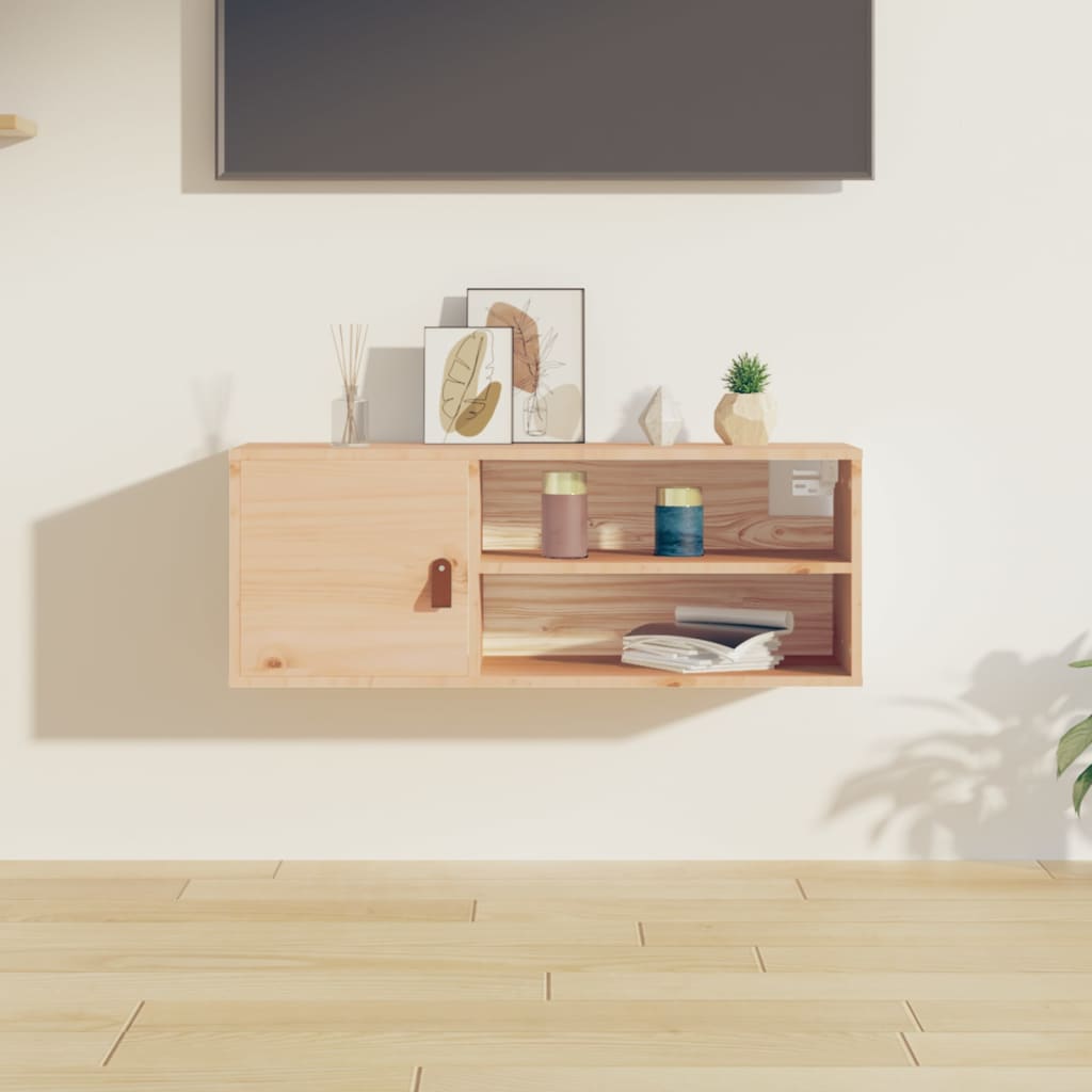 vidaXL Szafka ścienna, 80x30x30 cm, lite drewno sosnowe