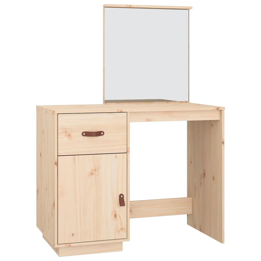 vidaXL Toaletka, 95x50x134 cm, lite drewno sosnowe