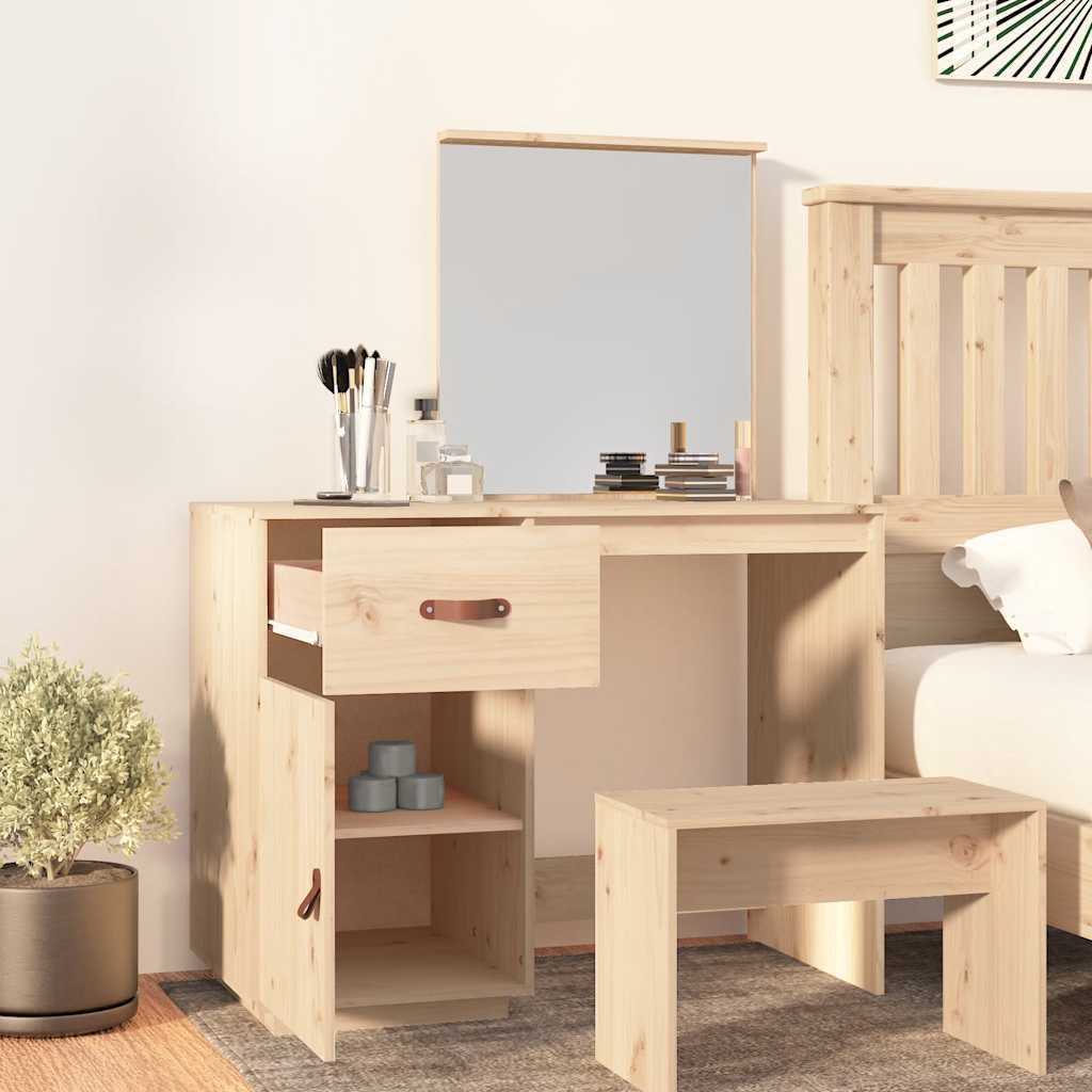 vidaXL Toaletka, 95x50x134 cm, lite drewno sosnowe