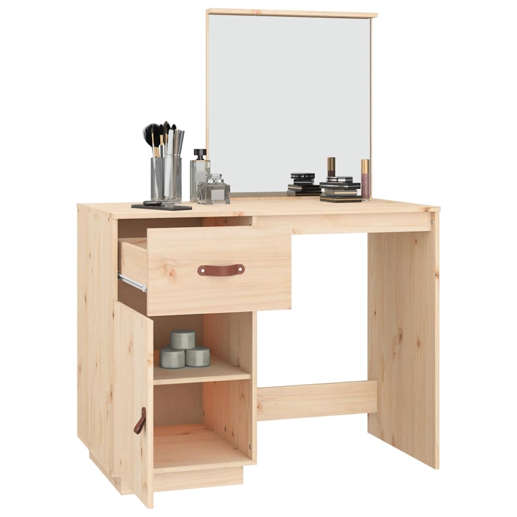 vidaXL Toaletka, 95x50x134 cm, lite drewno sosnowe