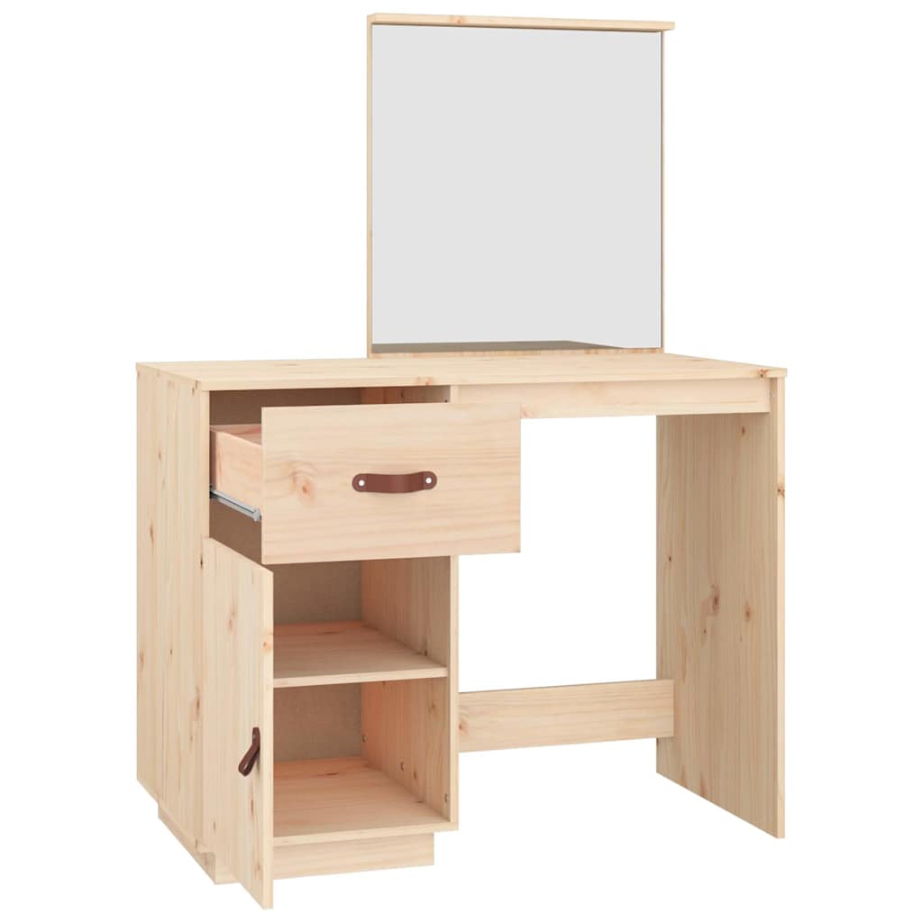 vidaXL Toaletka, 95x50x134 cm, lite drewno sosnowe