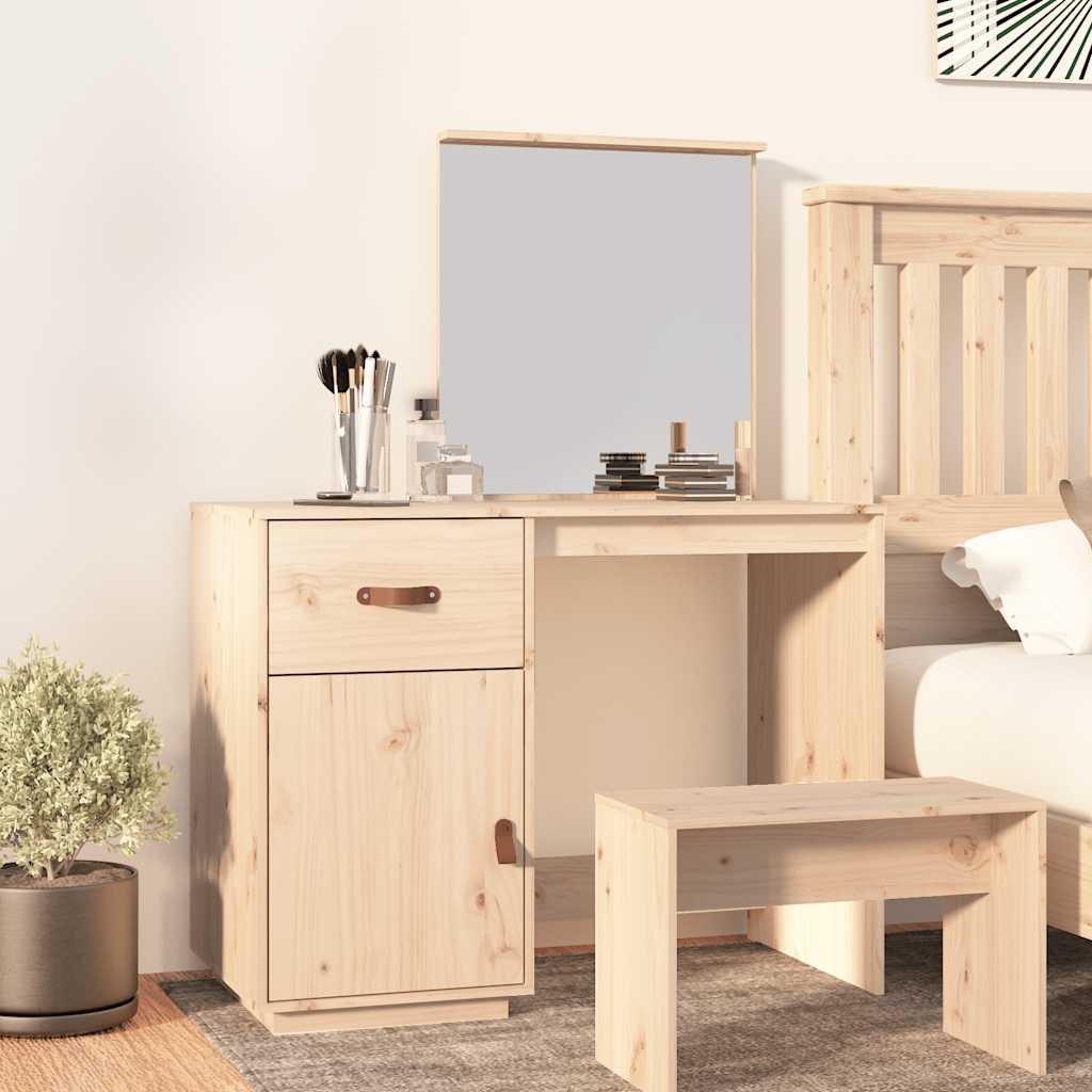 vidaXL Toaletka, 95x50x134 cm, lite drewno sosnowe