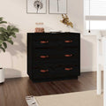 vidaXL Komoda, czarna, 80x40x75 cm, lite drewno sosnowe