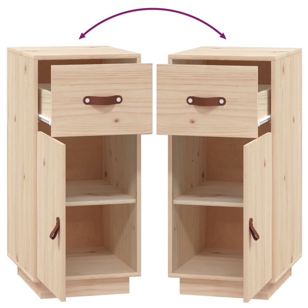 vidaXL Szafka, 34x40x75 cm, lite drewno sosnowe