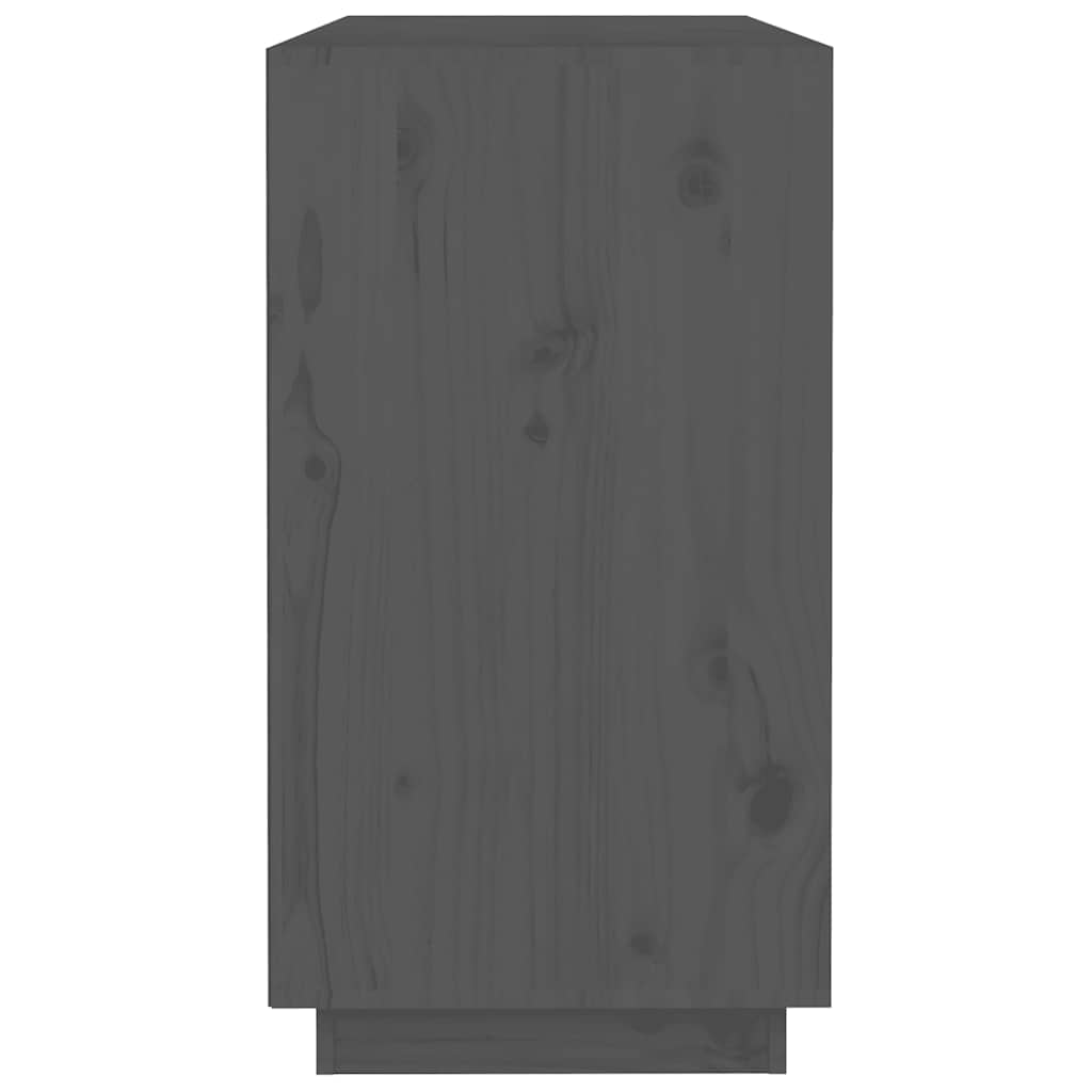vidaXL Komoda, szara, 100x40x75 cm, lite drewno sosnowe