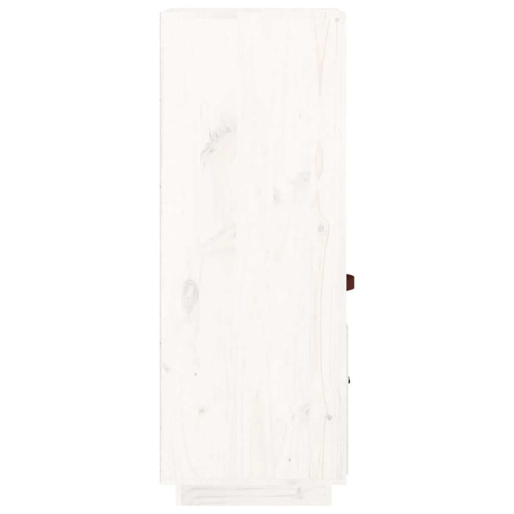 vidaXL Szafka, biała, 34x40x108,5 cm, lite drewno sosnowe