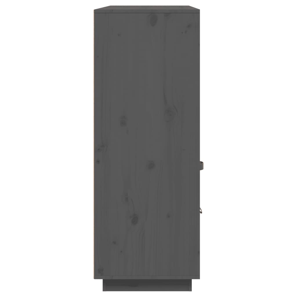 vidaXL Szafka, szara, 100x40x108,5 cm, lite drewno sosnowe