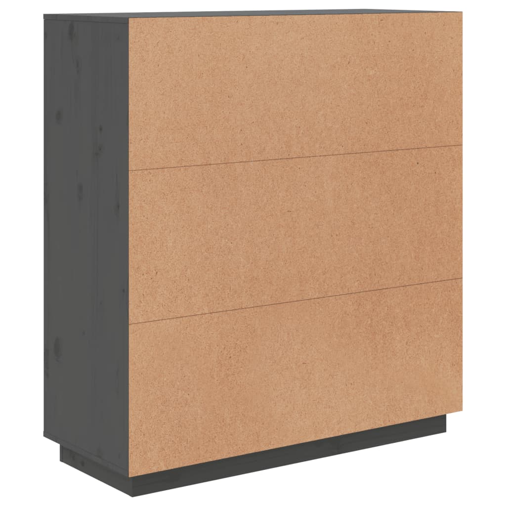 vidaXL Szafka, szara, 100x40x108,5 cm, lite drewno sosnowe