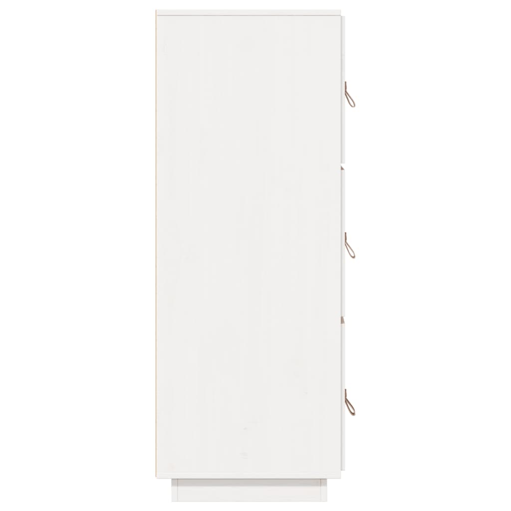 vidaXL Szafka, biała, 34x40x108,5 cm, lite drewno sosnowe