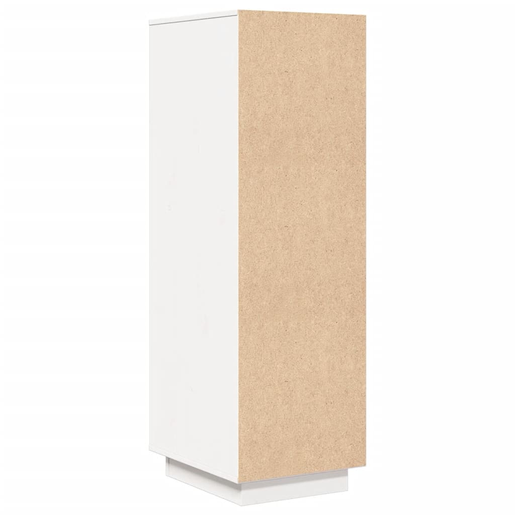 vidaXL Szafka, biała, 34x40x108,5 cm, lite drewno sosnowe