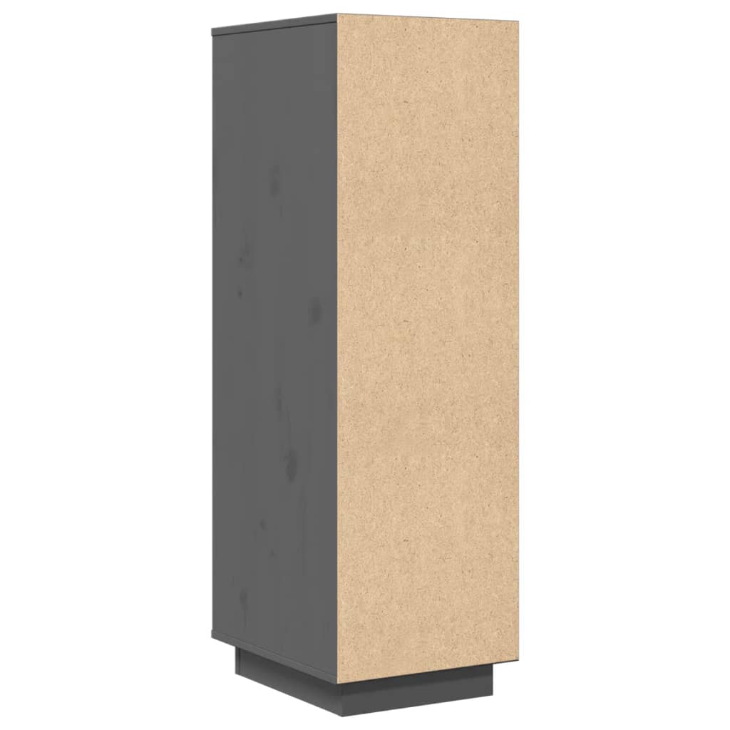 vidaXL Szafka, szara, 34x40x108,5 cm, lite drewno sosnowe
