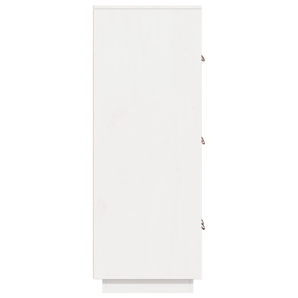 vidaXL Szafka, biała, 67x40x108,5 cm, lite drewno sosnowe