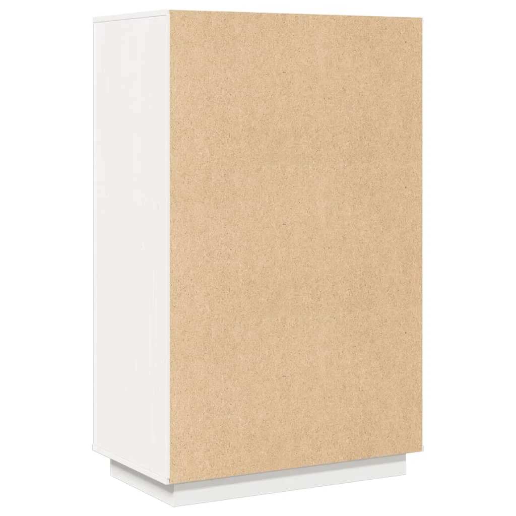 vidaXL Szafka, biała, 67x40x108,5 cm, lite drewno sosnowe
