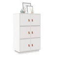 vidaXL Szafka, biała, 67x40x108,5 cm, lite drewno sosnowe