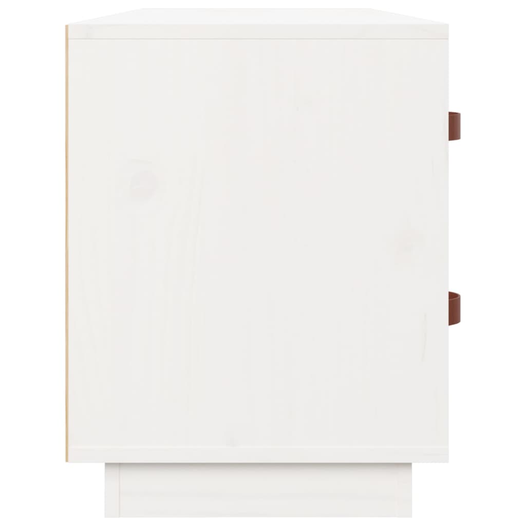vidaXL Szafka na buty, biała, 100x34x45 cm, lite drewno sosnowe