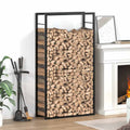 vidaXL Stojak na drewno opałowe matowy czarny 80x28x154 cm stalowy