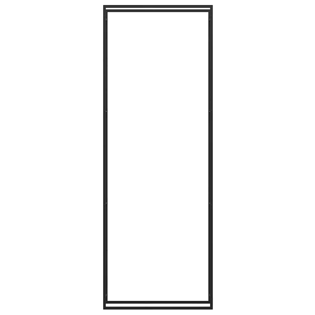 vidaXL Stojak na drewno, matowy czarny, 110x28x312 cm, stalowy