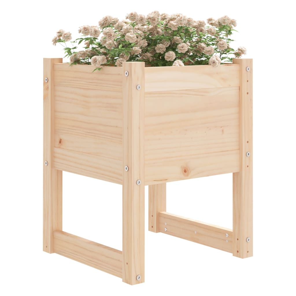 vidaXL Donica, 40x40x52,5 cm, lite drewno sosnowe
