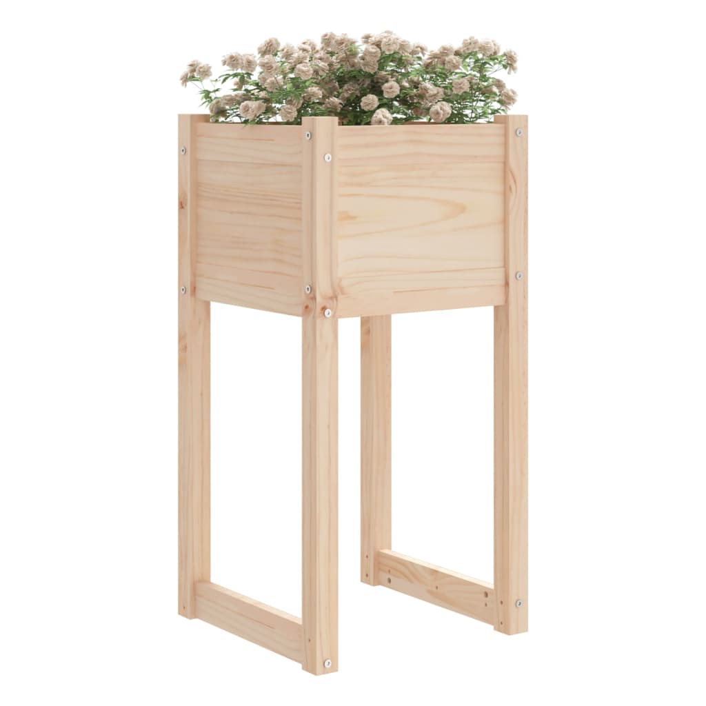 vidaXL Donice, 2 szt., 40x40x81 cm, lite drewno sosnowe