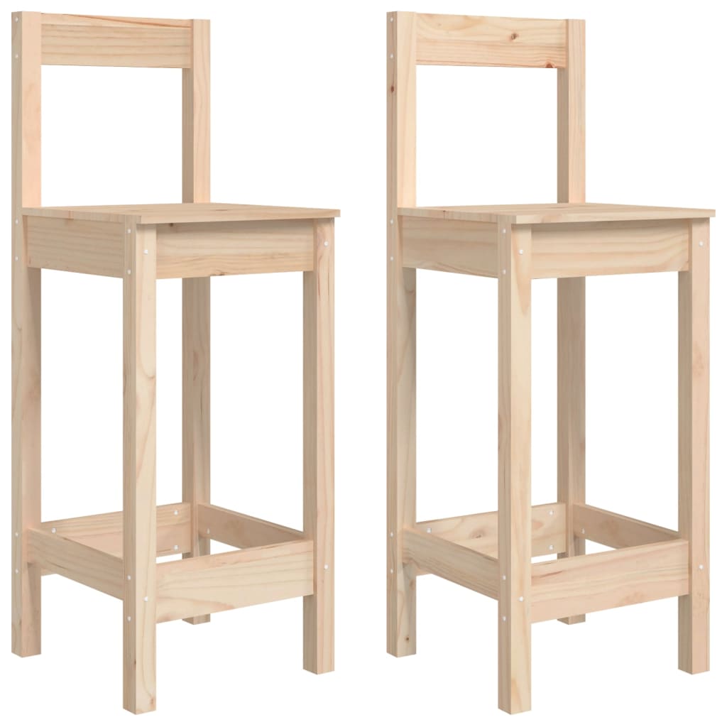 vidaXL Stołki barowe, 2 szt., 40x41,5x112 cm, lite drewno sosnowe