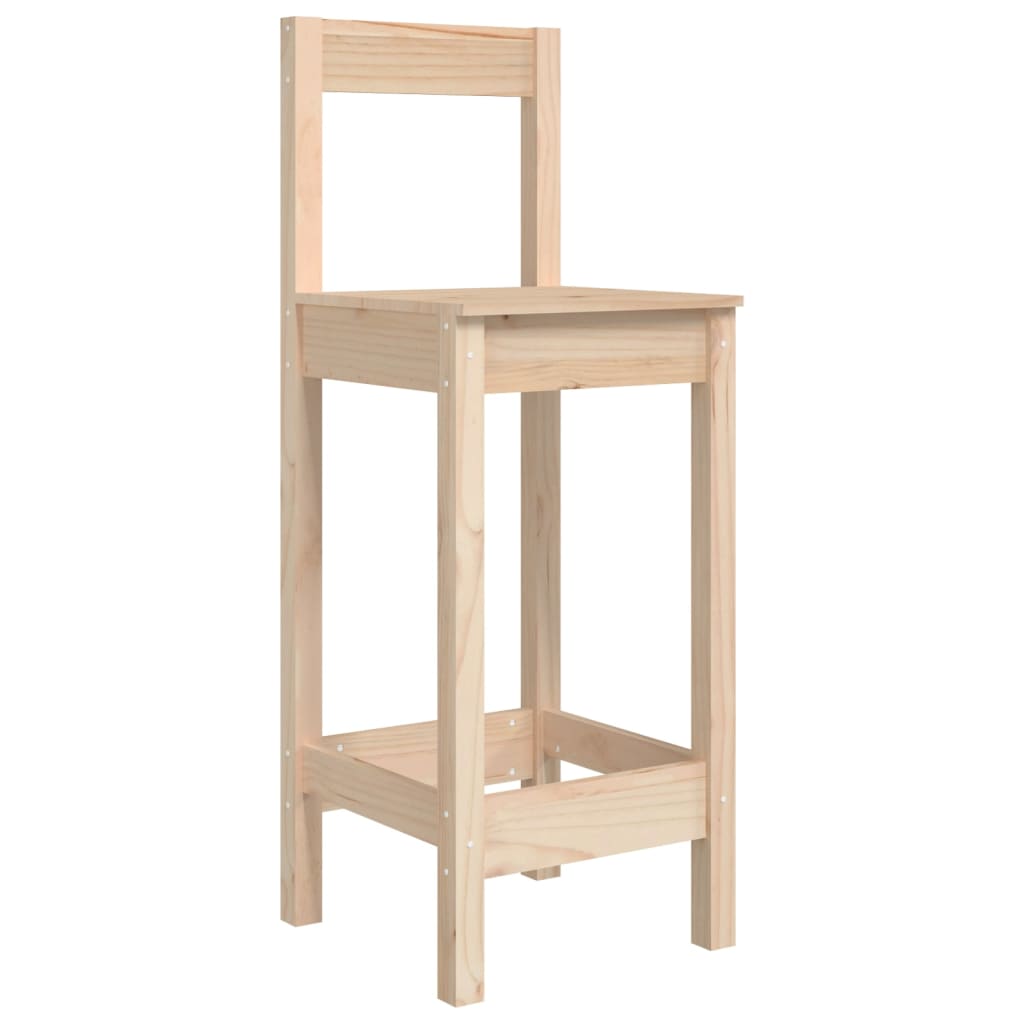 vidaXL Stołki barowe, 2 szt., 40x41,5x112 cm, lite drewno sosnowe