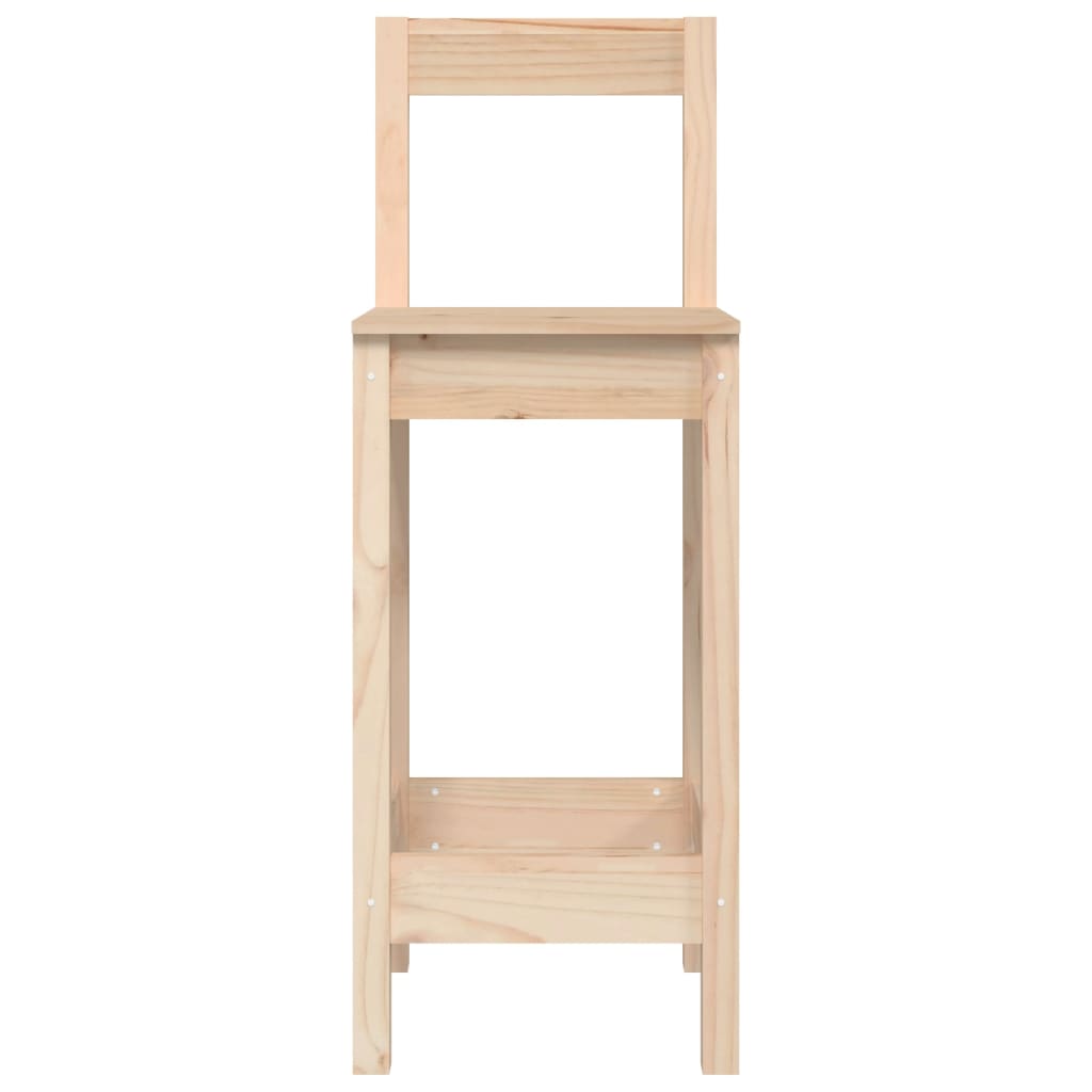 vidaXL Stołki barowe, 2 szt., 40x41,5x112 cm, lite drewno sosnowe