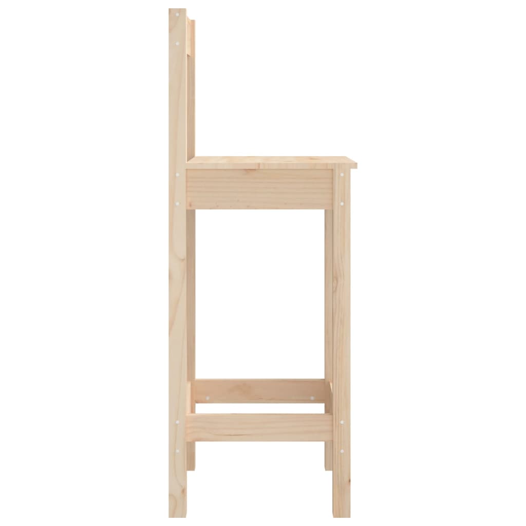 vidaXL Stołki barowe, 2 szt., 40x41,5x112 cm, lite drewno sosnowe