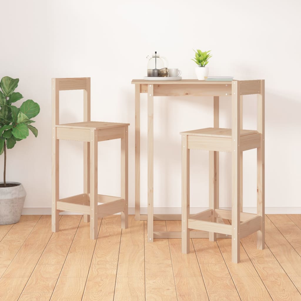 vidaXL Stołki barowe, 2 szt., 40x41,5x112 cm, lite drewno sosnowe