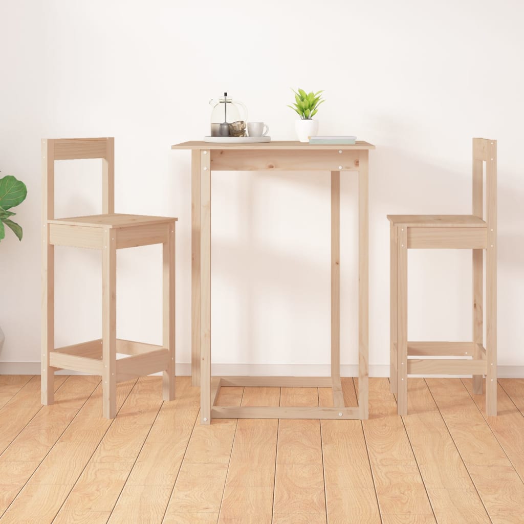 vidaXL Stołki barowe, 2 szt., 40x41,5x112 cm, lite drewno sosnowe