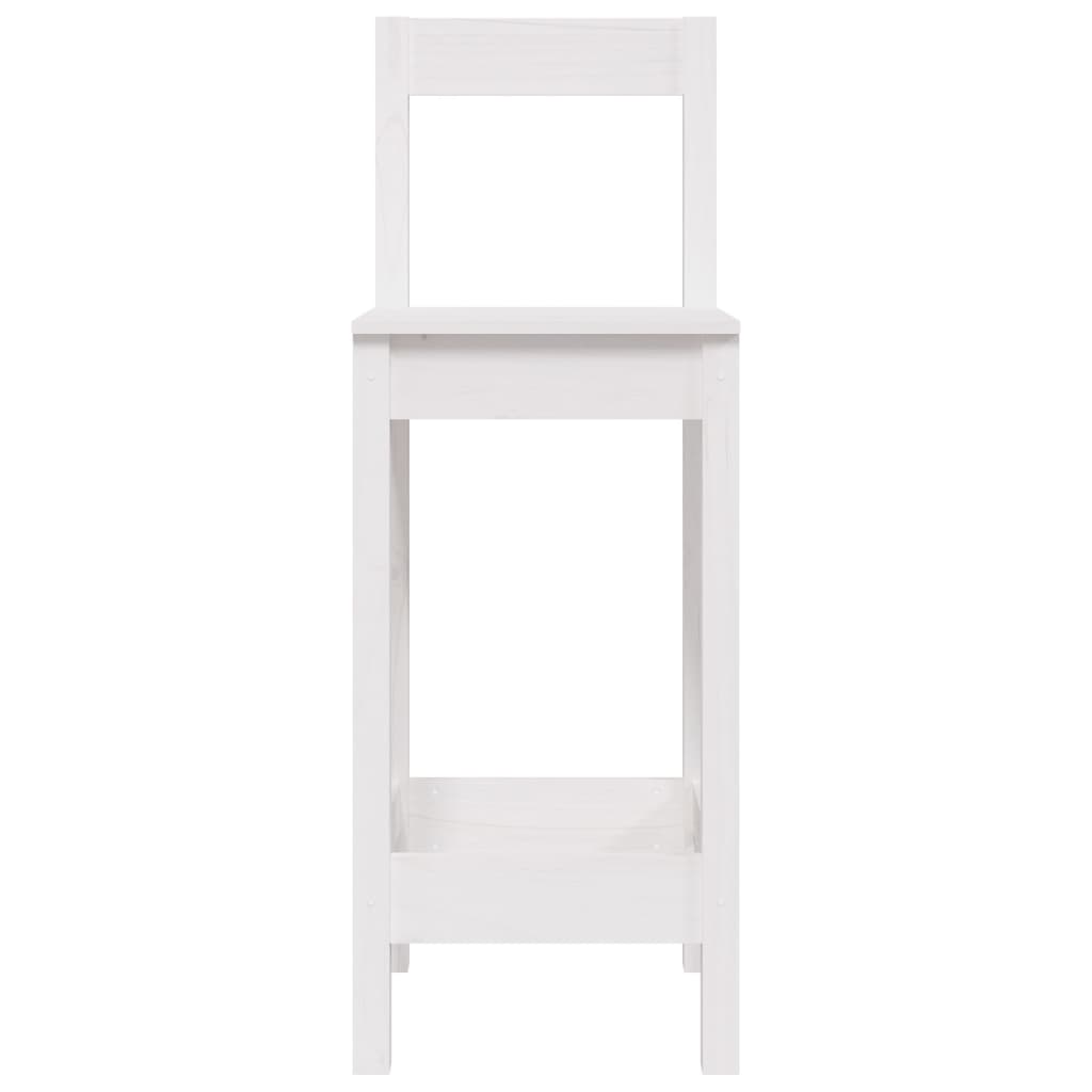 vidaXL Stołki barowe, 2 szt., białe, 40x41,5x112 cm, drewno sosnowe