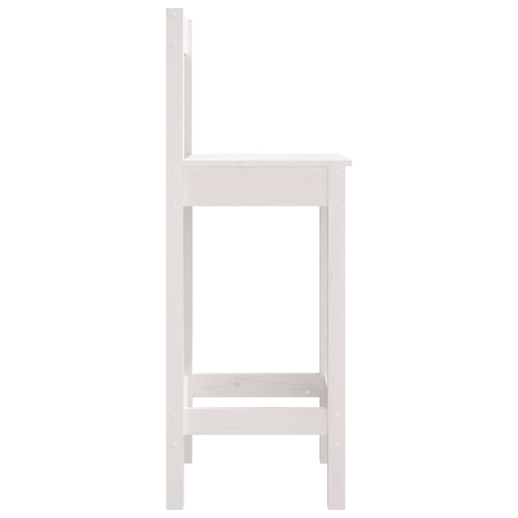 vidaXL Stołki barowe, 2 szt., białe, 40x41,5x112 cm, drewno sosnowe
