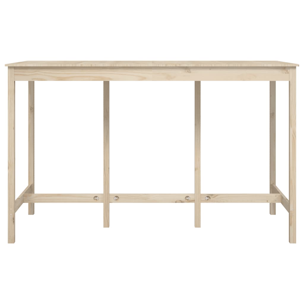 vidaXL Stolik barowy, 180x80x110 cm, lite drewno sosnowe