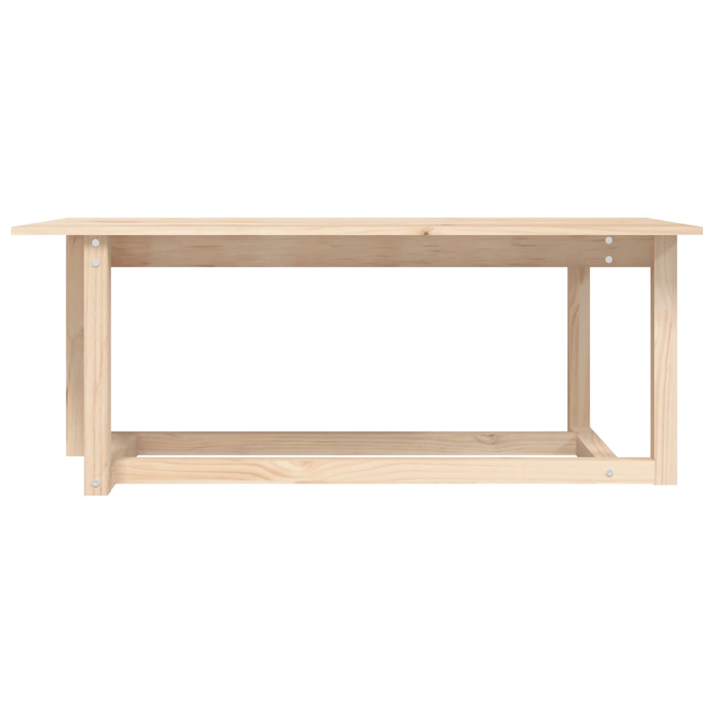 vidaXL Stolik kawowy, 110x55x45 cm, lite drewno sosnowe