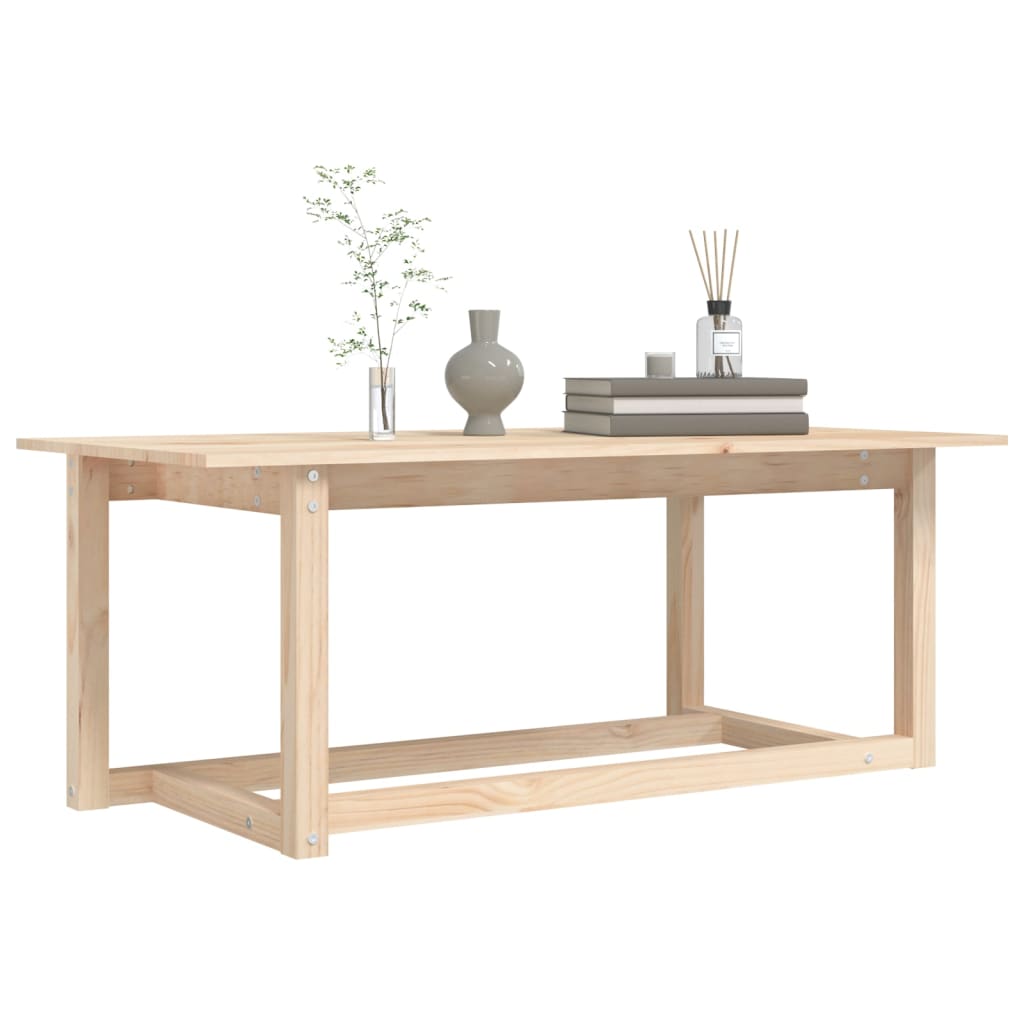 vidaXL Stolik kawowy, 110x55x45 cm, lite drewno sosnowe