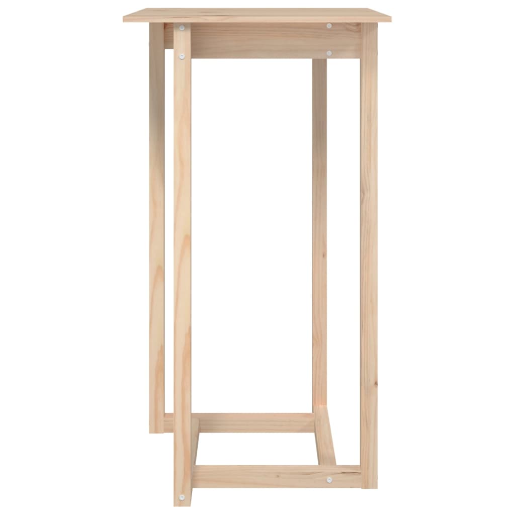 vidaXL Stolik barowy, 60x60x110 cm, lite drewno sosnowe