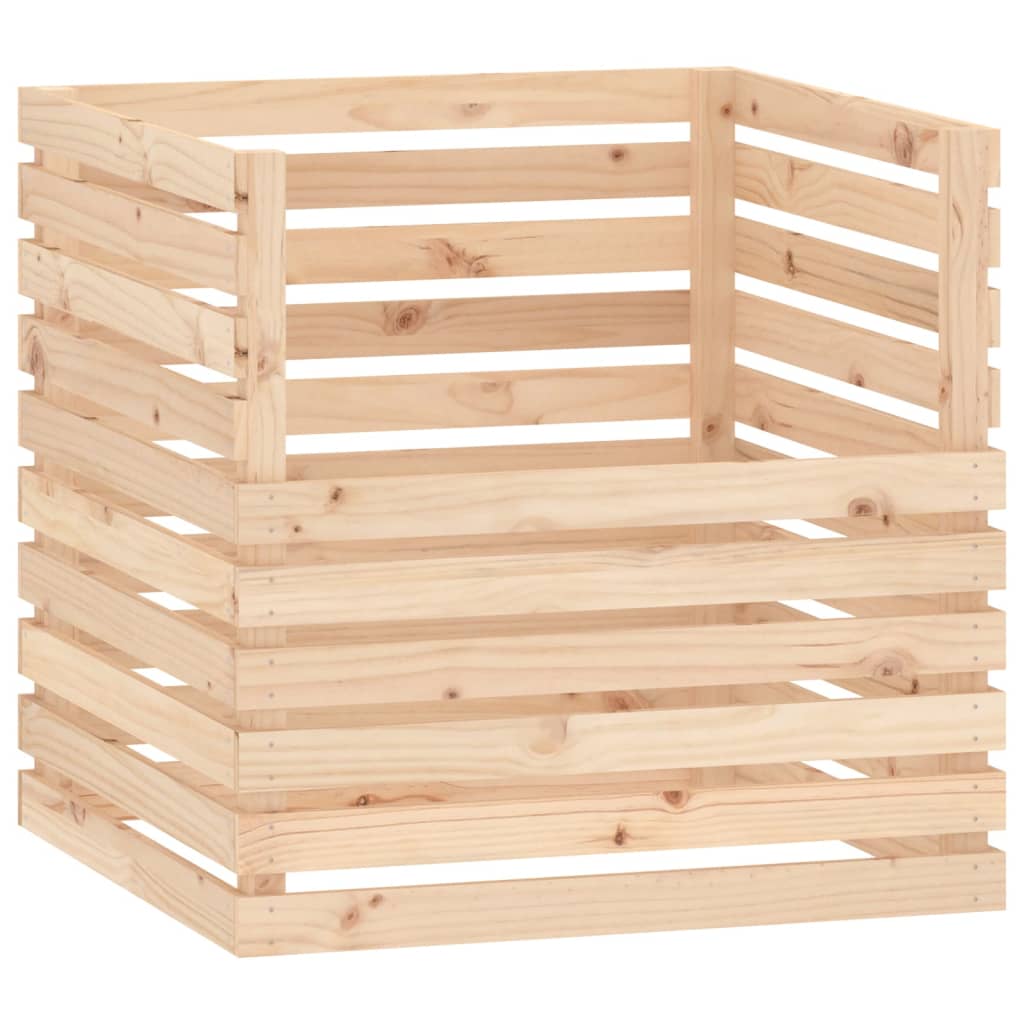 vidaXL Kompostownik, 80x80x78 cm, lite drewno sosnowe