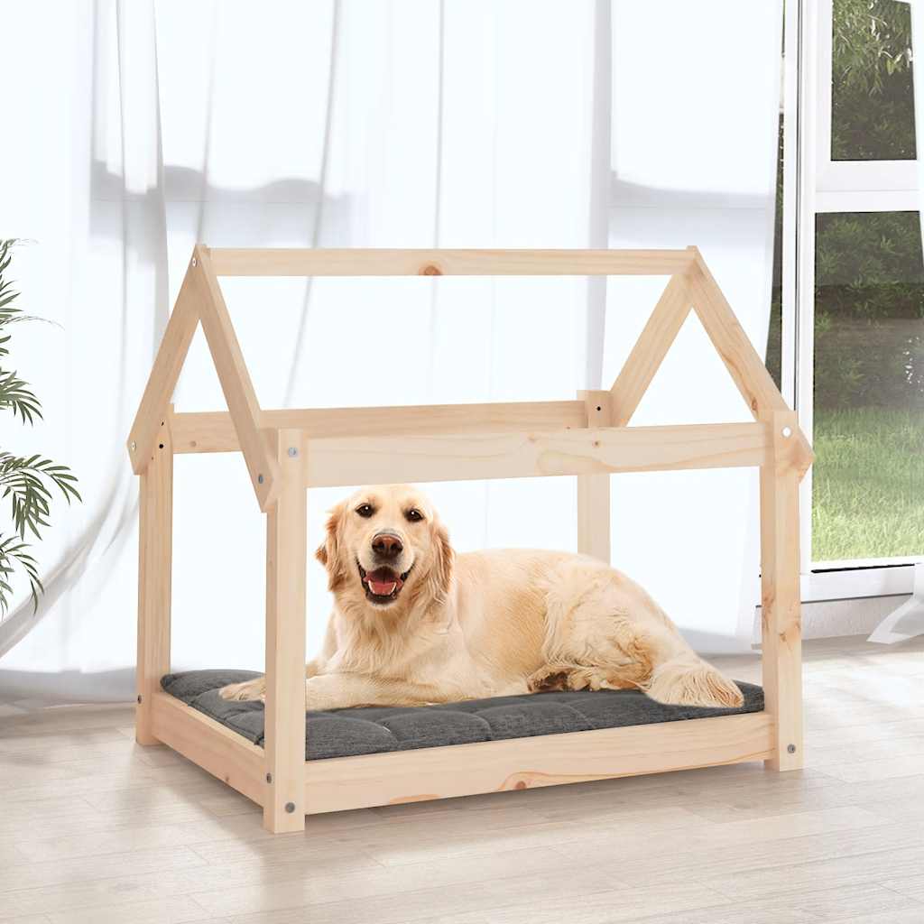 vidaXL Legowisko dla psa, 81x60x70 cm, lite drewno sosnowe