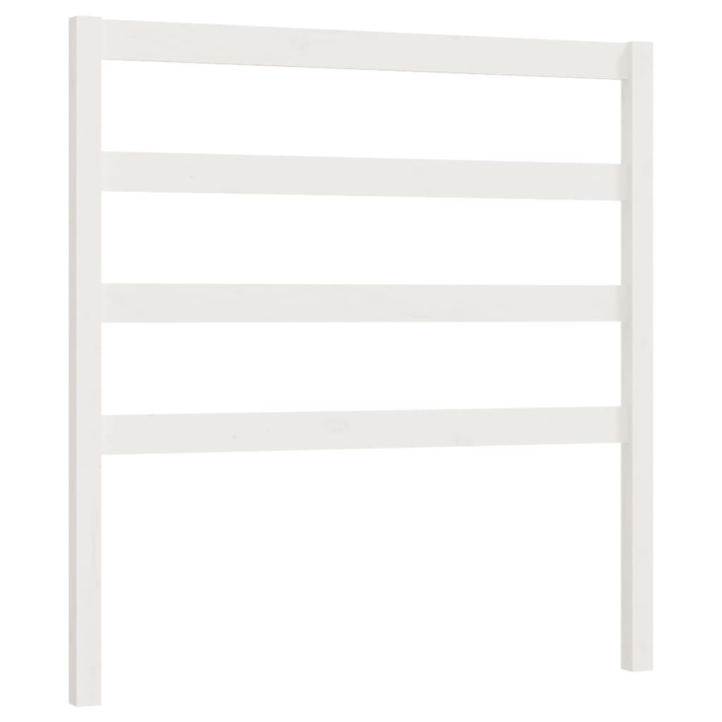 vidaXL Wezgłowie łóżka, białe, 95x4x100 cm, lite drewno sosnowe