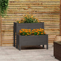 vidaXL Donica, szara, 84,5x84x75 cm, lite drewno sosnowe