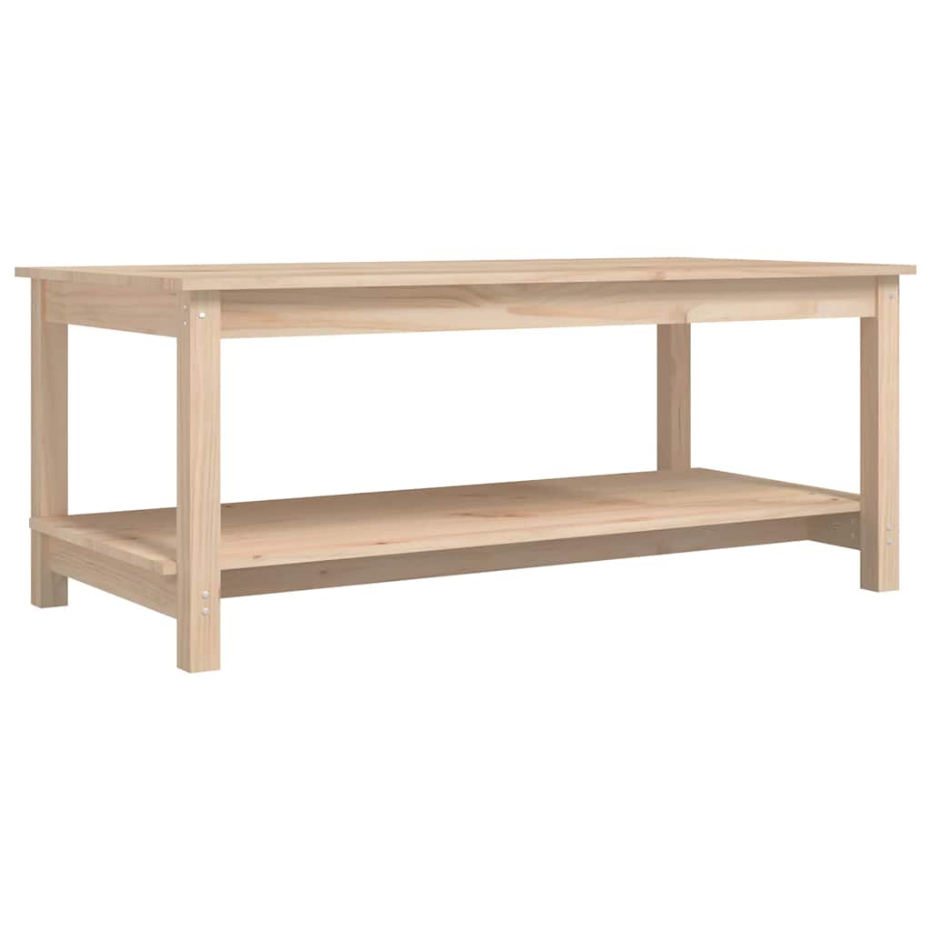 vidaXL Stolik kawowy, 110x55x45 cm, lite drewno sosnowe